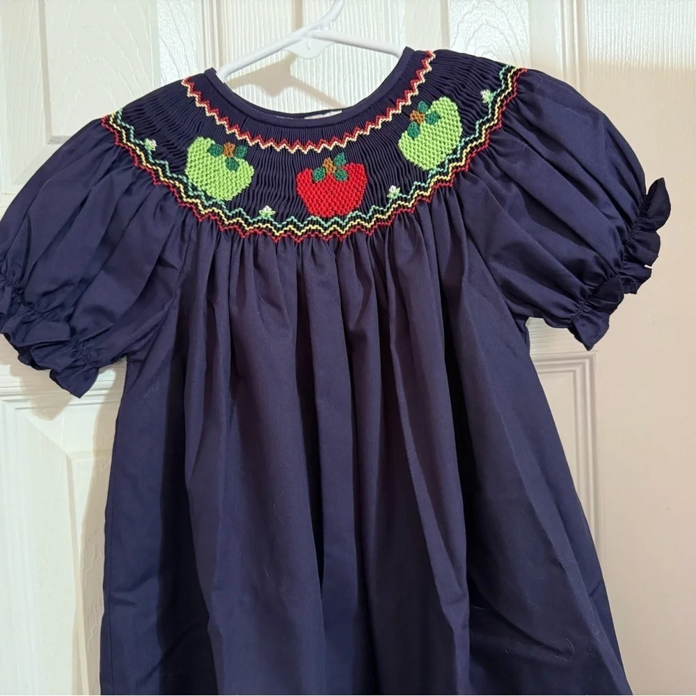 New Rosalina Collection Smocked Apple Bishop Dress